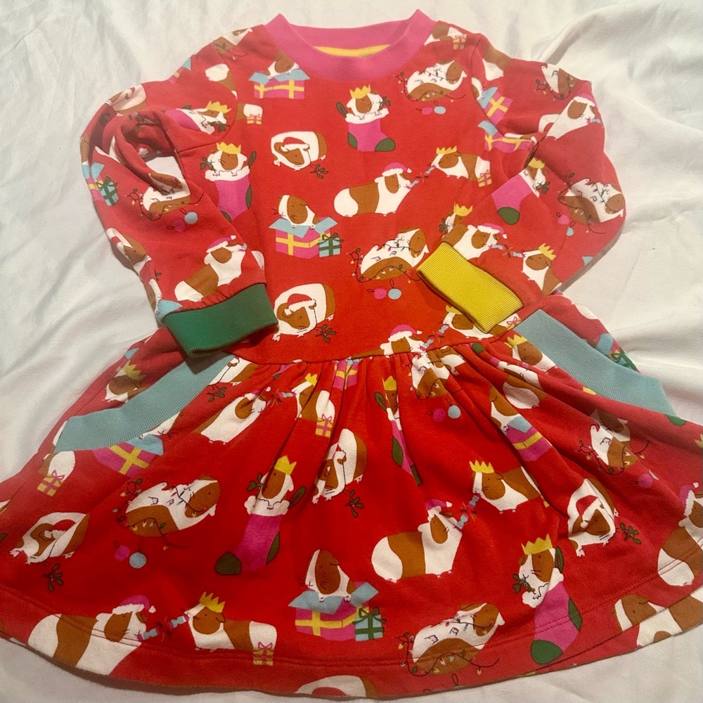 Cozy Holiday Hamster Sweatshirt Dress